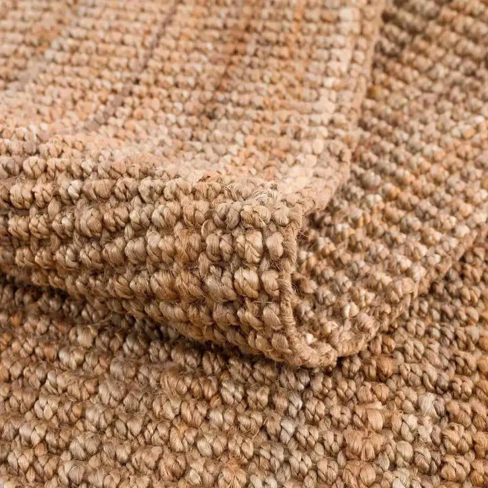 Brown Natural Jute Rug with Fringe - Boutique Rugs