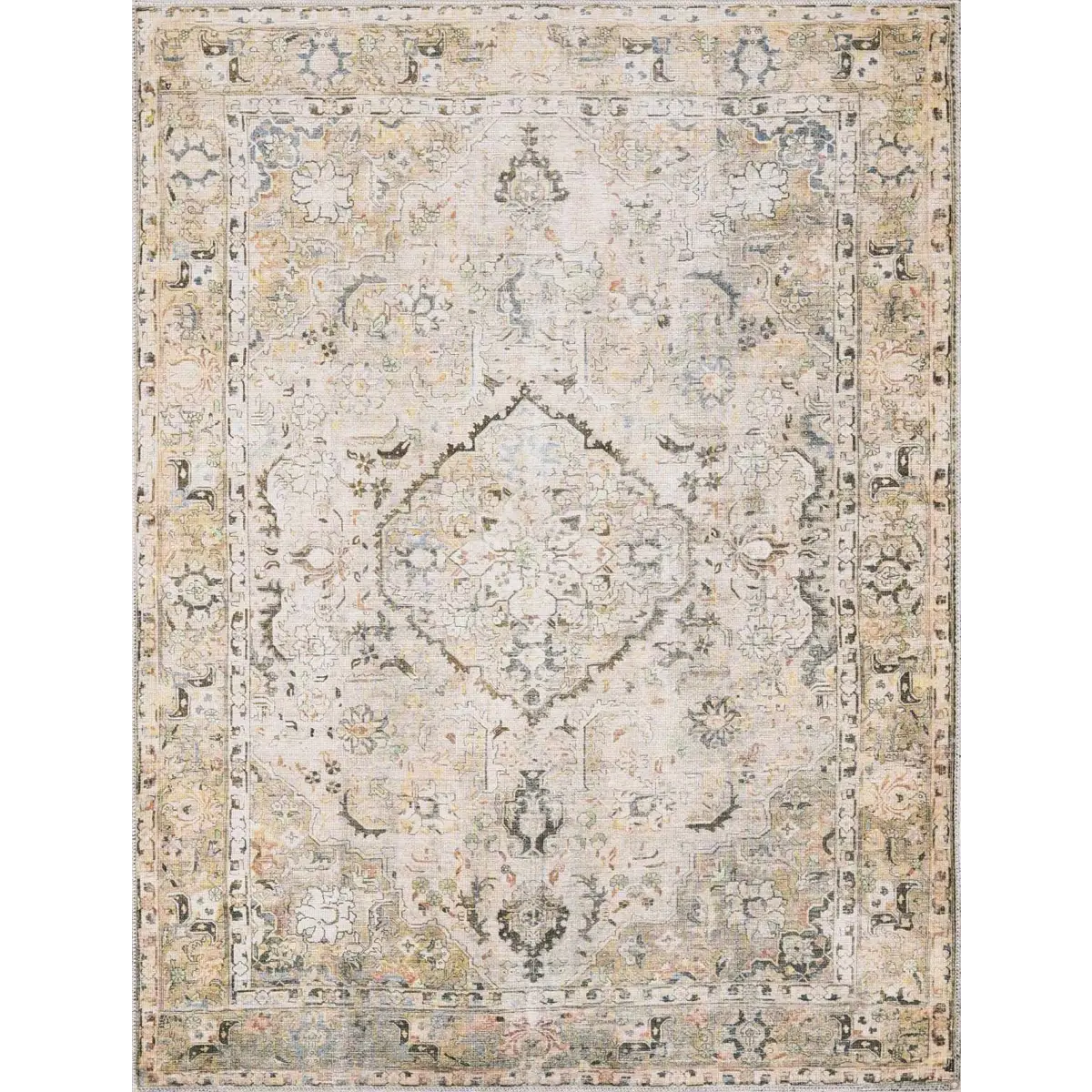 Brown Standon Vintage Washable Area Rug - Boutique Rugs