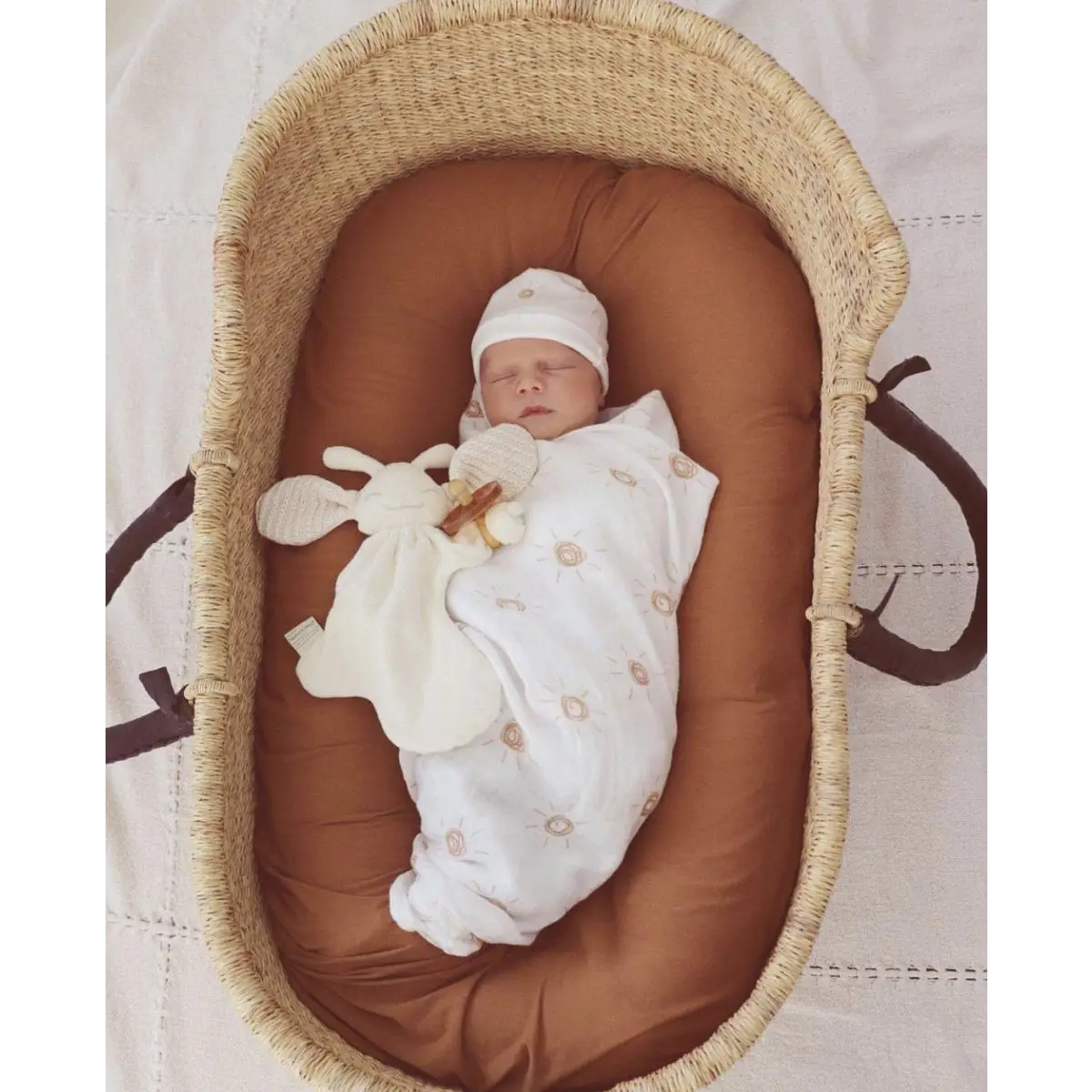 Brown Sun Muslin Swaddle Blanket - Harp Angel Boutique