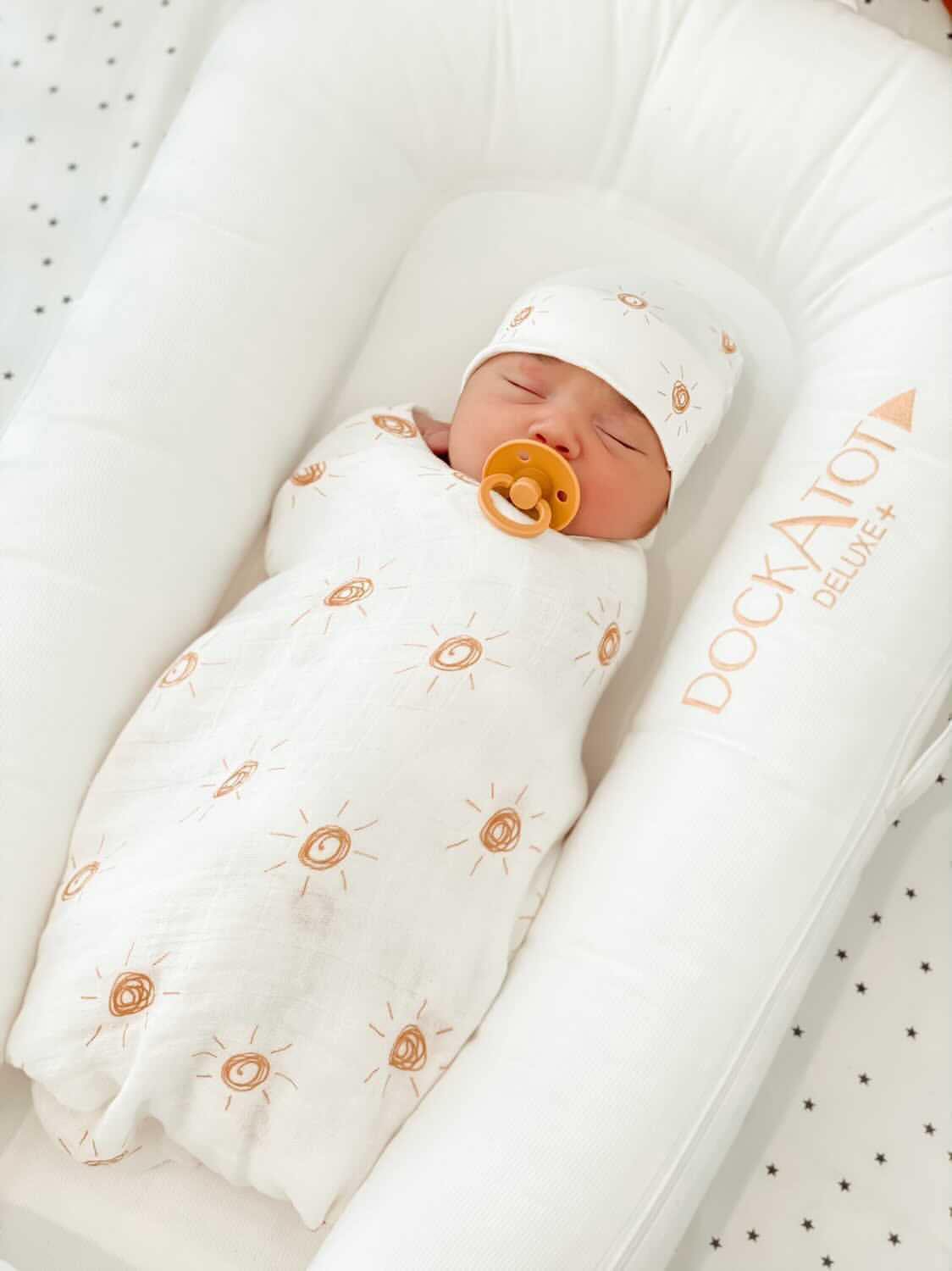 Brown Sun Muslin Swaddle Blanket - Harp Angel Boutique