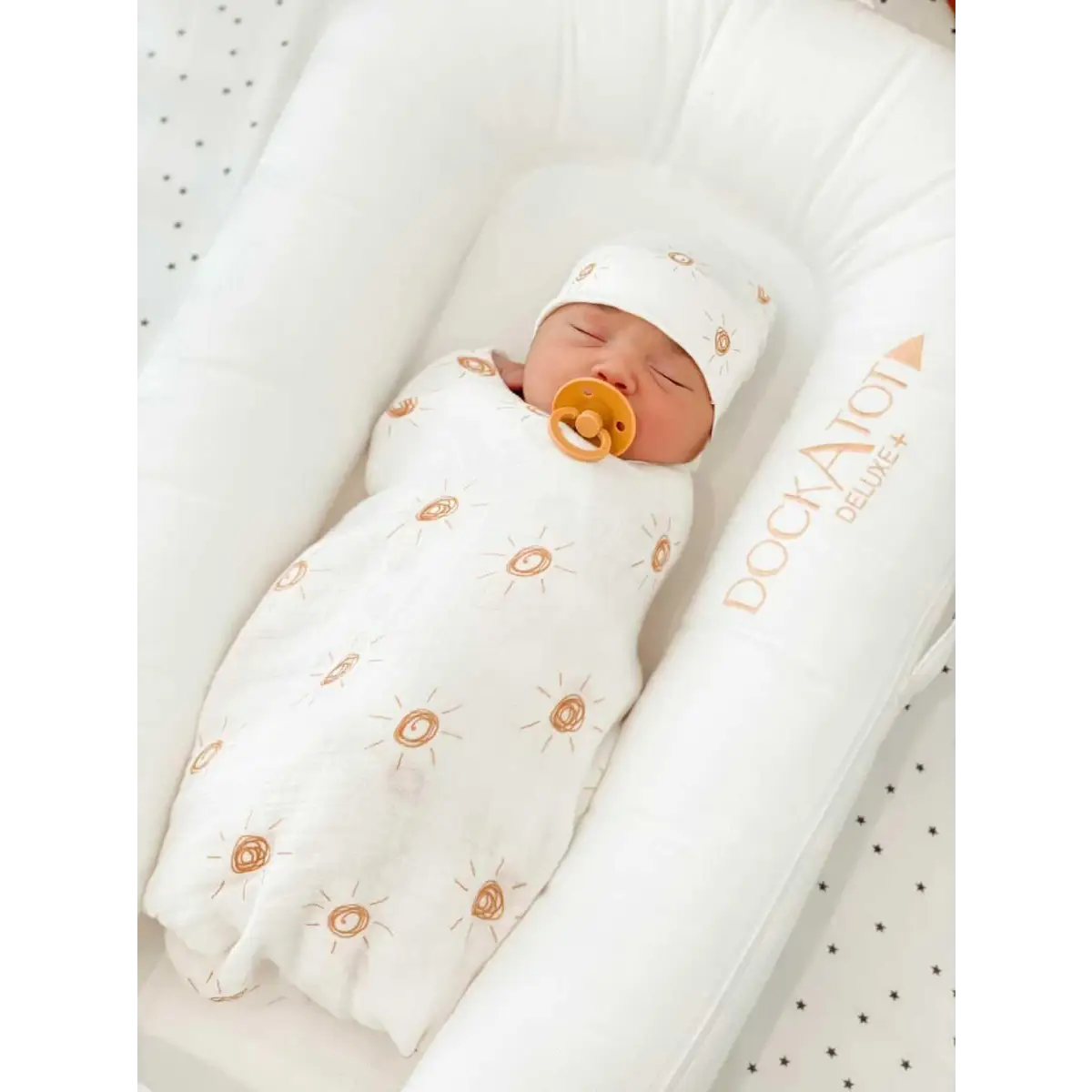 Brown Sun Muslin Swaddle Blanket - Harp Angel Boutique