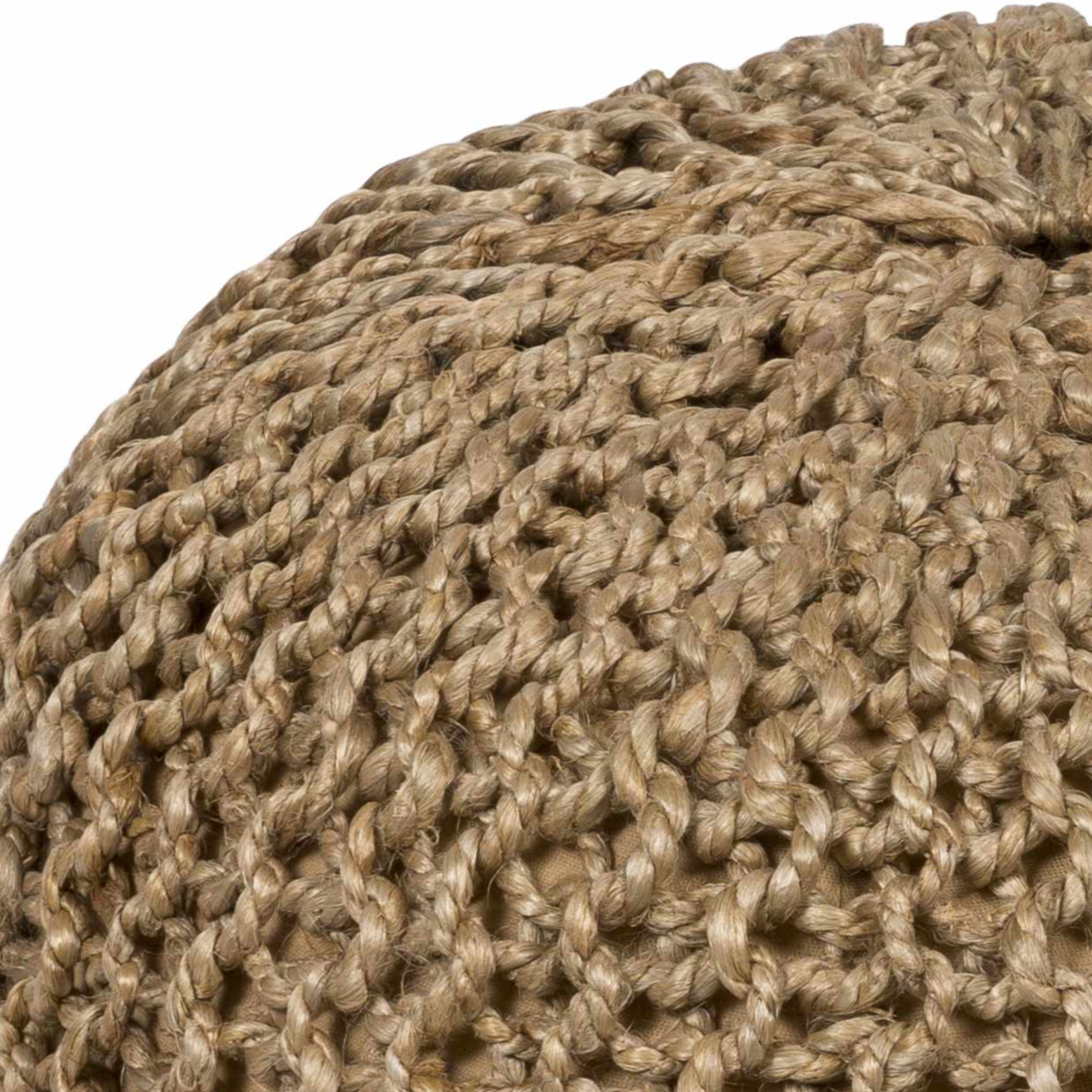 Merrittstown Knitted Jute Pouf