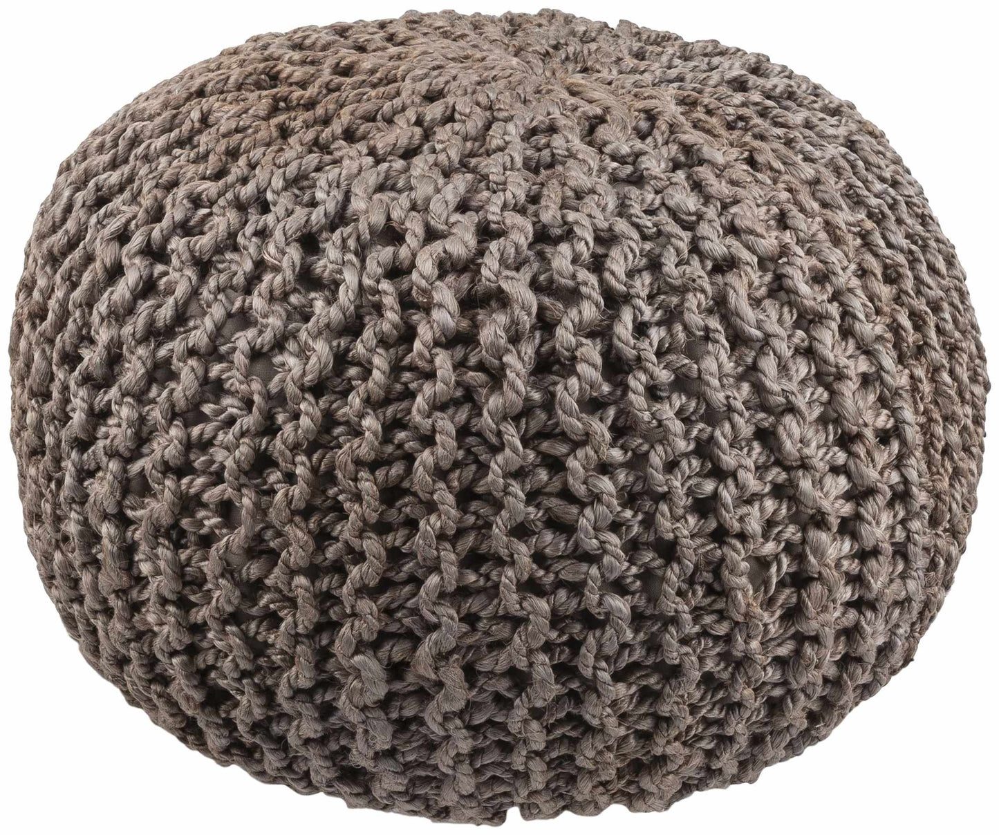 Pouf en jute tricoté Hauenstein