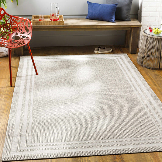 Burradoo Bordered Beige Rug - 2’ x 2’11’’ Rectangle - Boutique Rugs