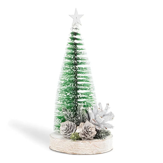Brush Tree W/Pinecones - Silver - 9’’H - Abbott
