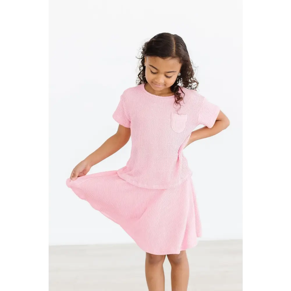 Bubblegum Pink Scrunchy Pocket Tee - Mila & Rose ®