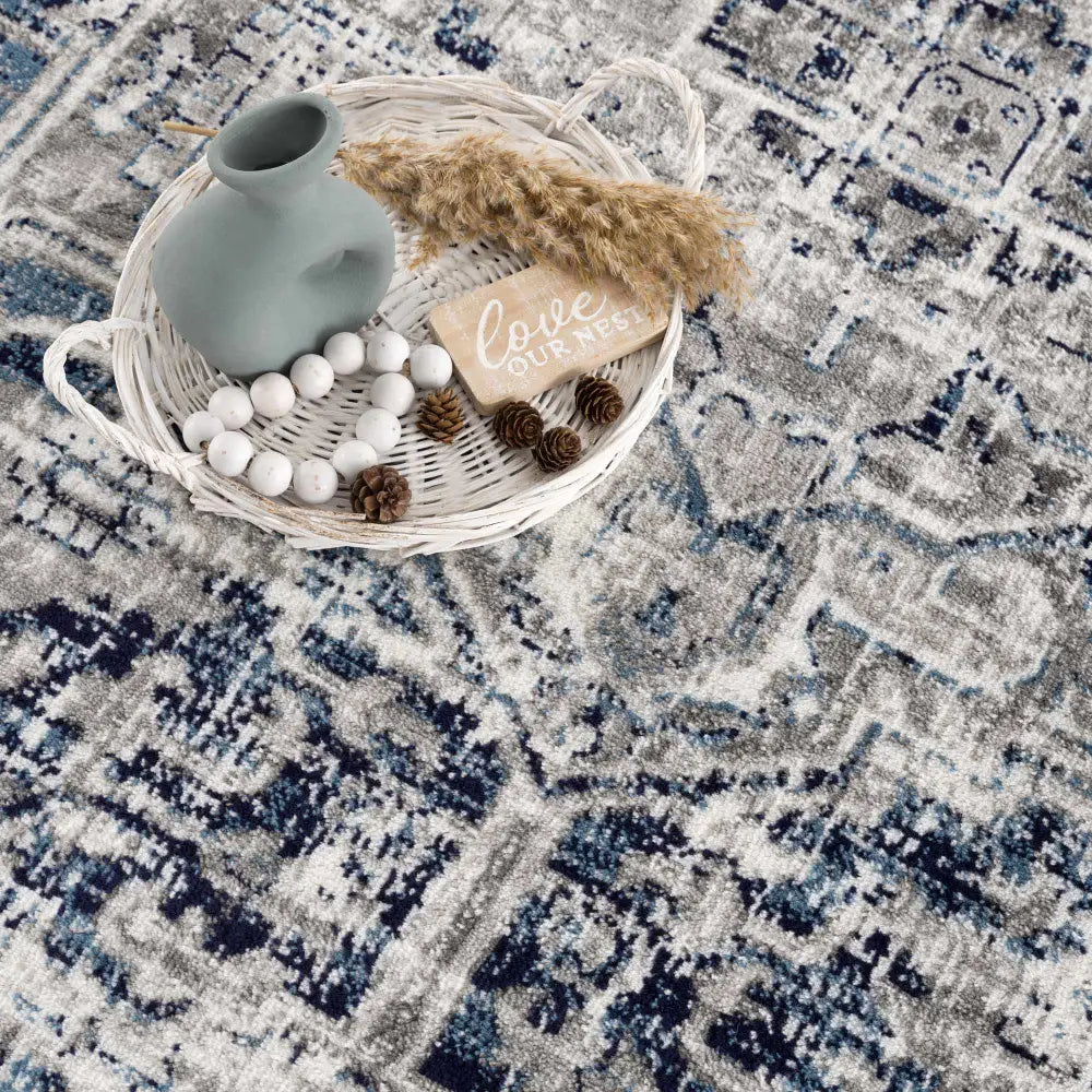 Buenaventura Navy Area Rug - Boutique Rugs