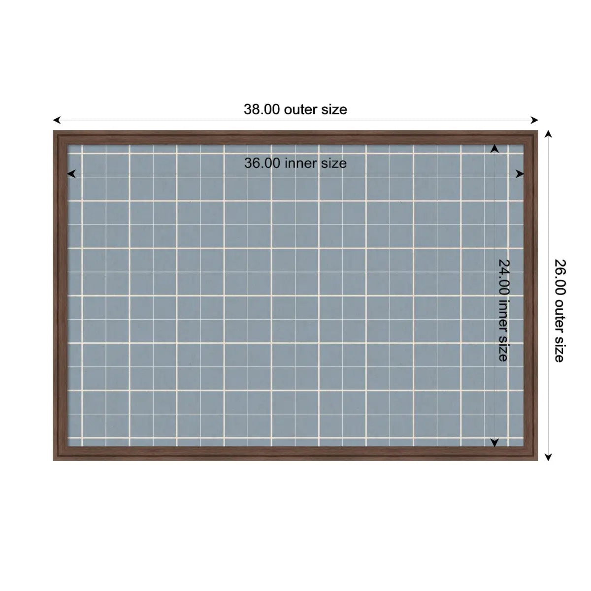 Bulletin Board - Framed Fabric Pinboard Light Blue Plaid - Wall Organization - kateandlaurel