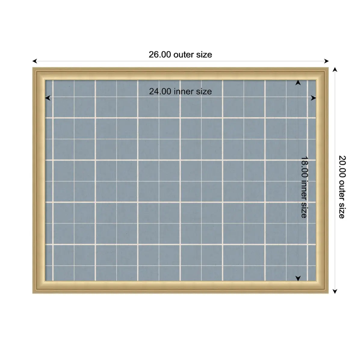 Bulletin Board - Framed Fabric Pinboard Light Blue Plaid - Wall Organization - kateandlaurel