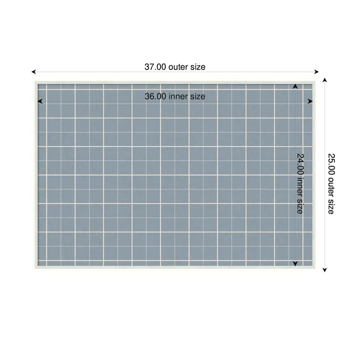 Bulletin Board - Framed Fabric Pinboard Light Blue Plaid - Wall Organization - kateandlaurel