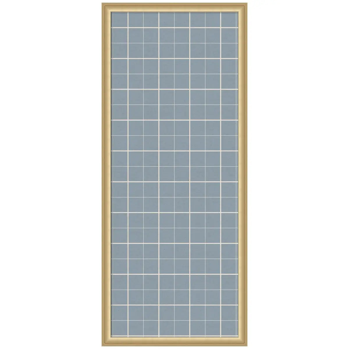 Bulletin Board - Framed Fabric Pinboard Light Blue Plaid - Wall Organization - Florence Gold / 18 x 42 - kateandlaurel