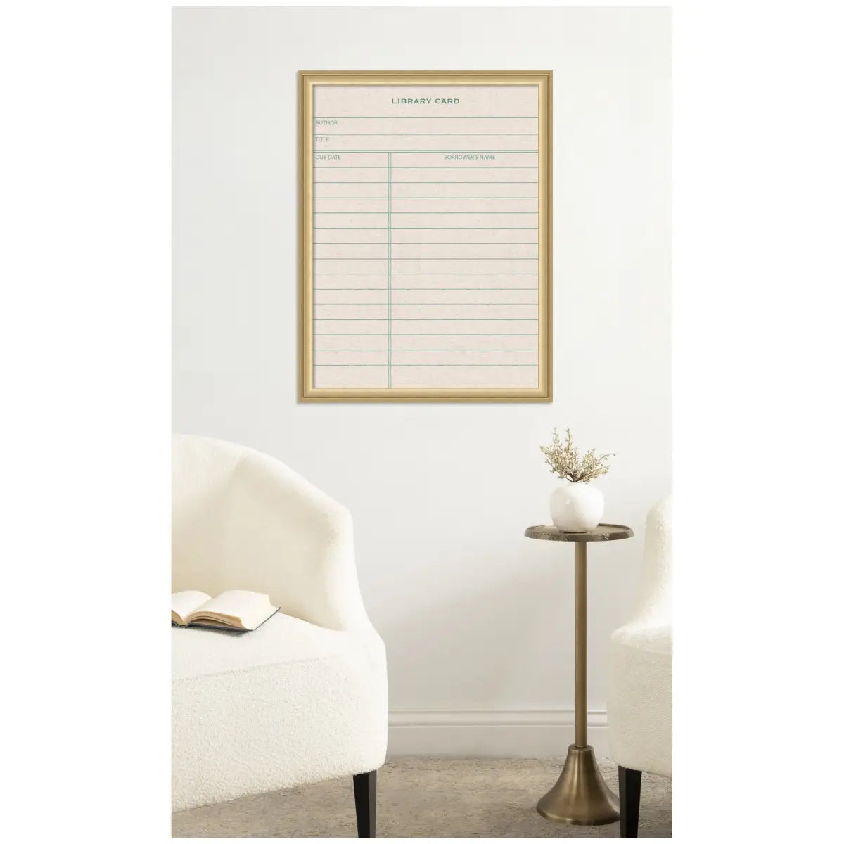 Bulletin Board - Framed Fabric Pinboard Linen Library Card - Wall Organization - kateandlaurel