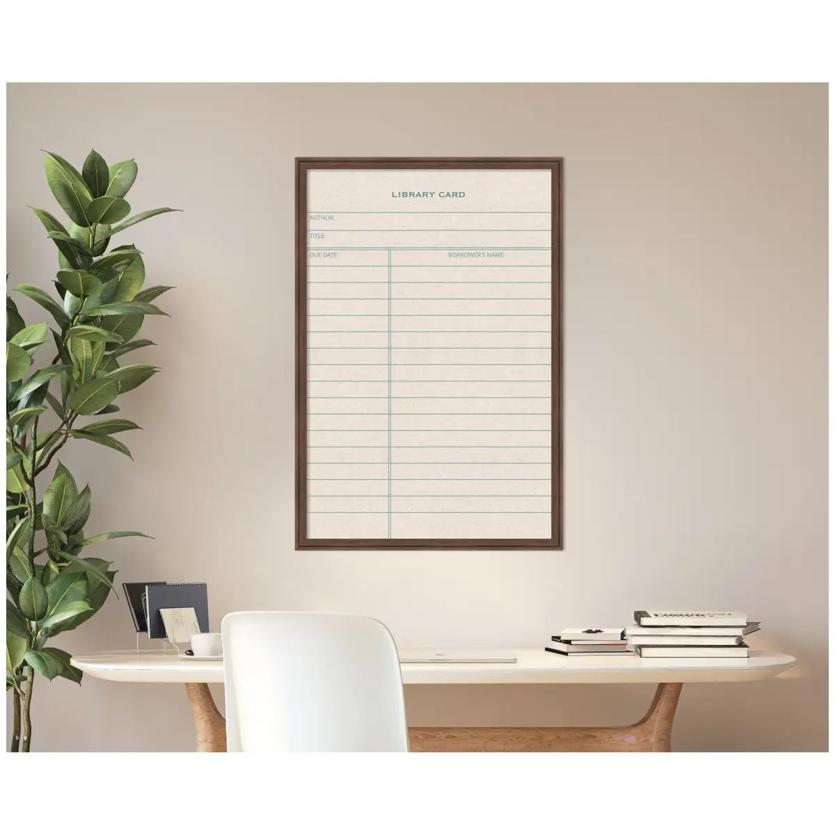 Bulletin Board - Framed Fabric Pinboard Linen Library Card - Wall Organization - kateandlaurel