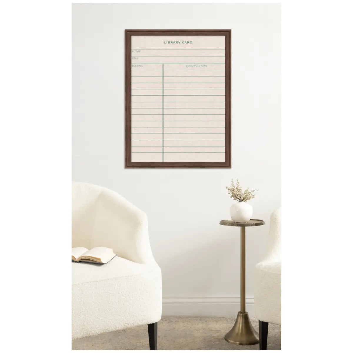 Bulletin Board - Framed Fabric Pinboard Linen Library Card - Wall Organization - kateandlaurel