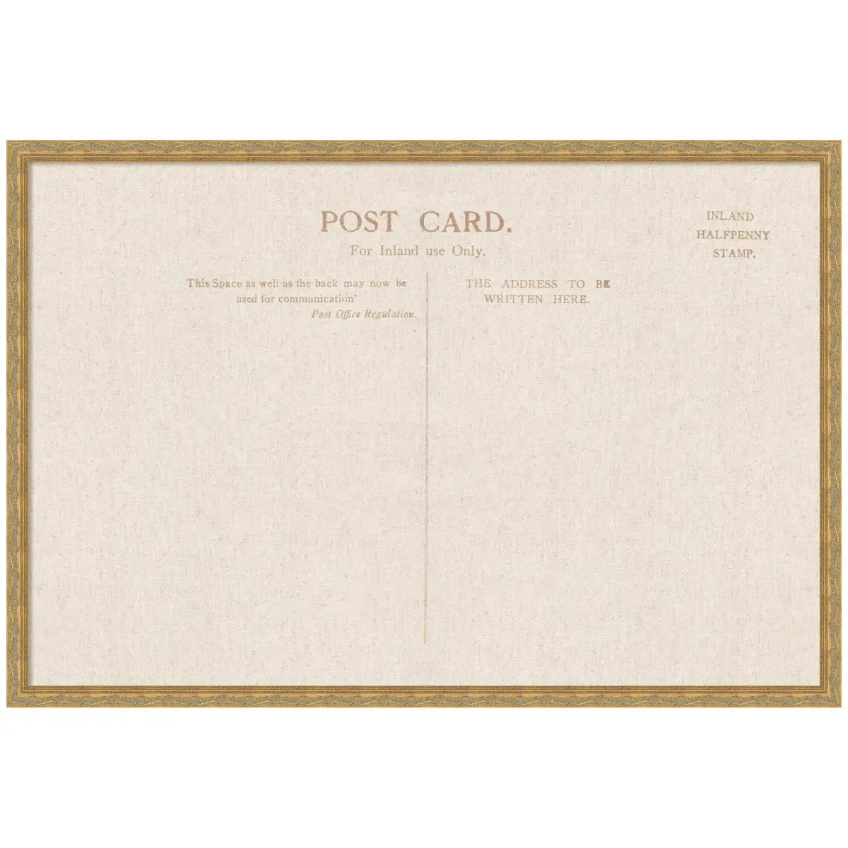 Bulletin Board - Framed Fabric Pinboard Linen Vintage Post Card - Wall Organization - Mila Dark Gold / 38 x 26