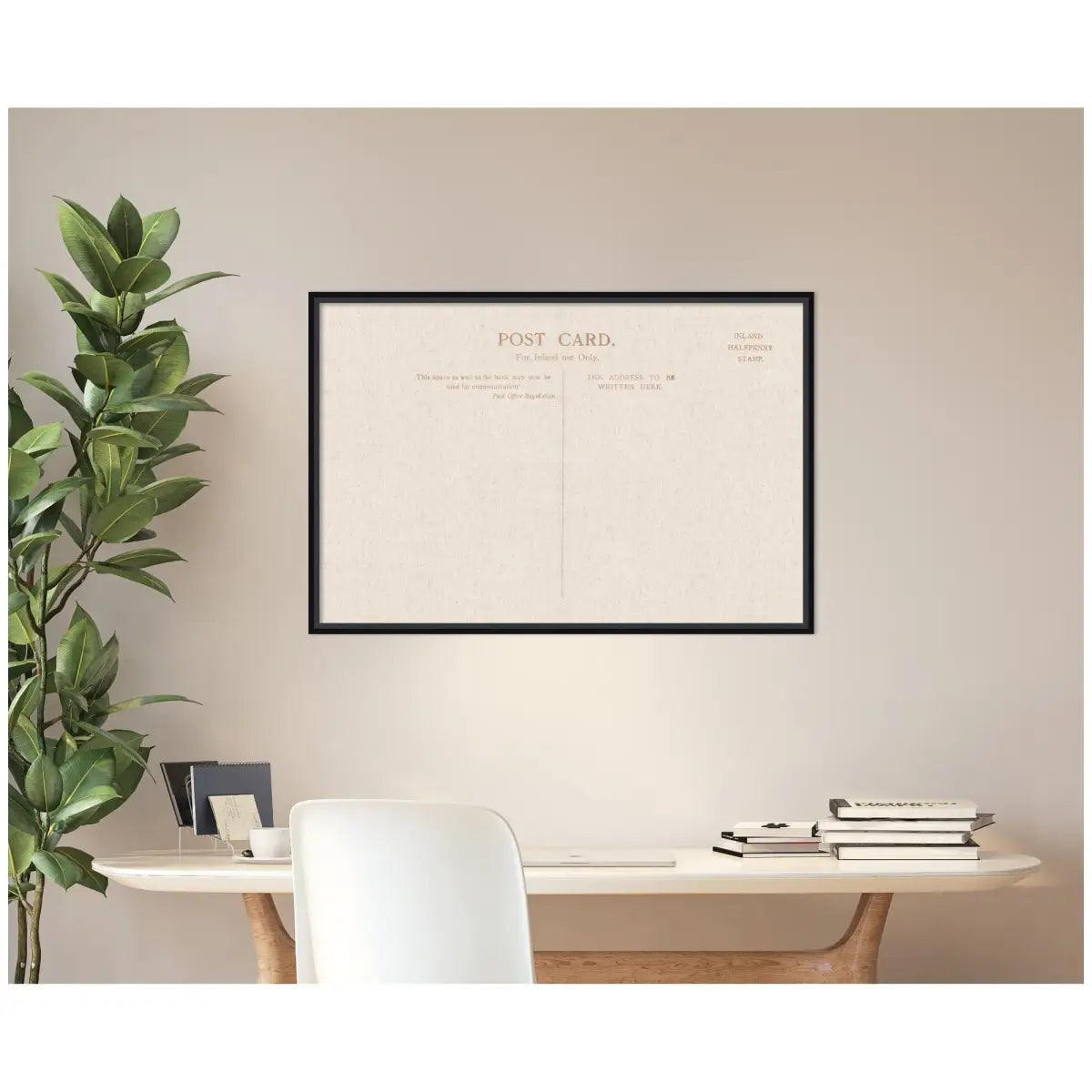 Bulletin Board - Framed Fabric Pinboard Linen Vintage Post Card - Wall Organization - kateandlaurel