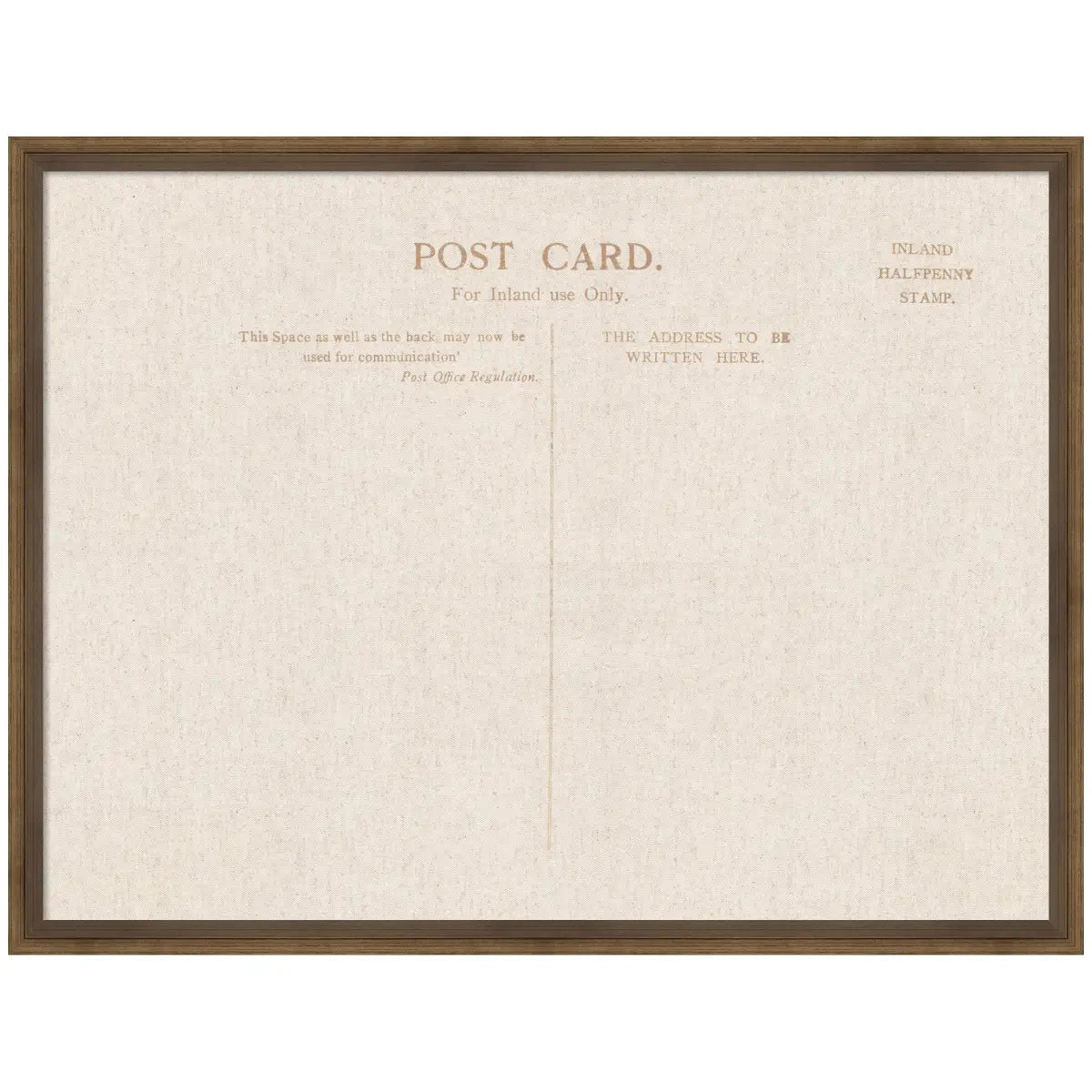 Bulletin Board - Framed Fabric Pinboard Linen Vintage Post Card - Wall Organization - Lucie Light Bronze / 25 x 19