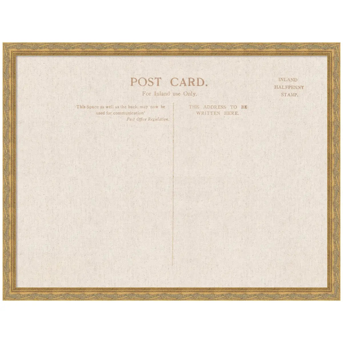 Bulletin Board - Framed Fabric Pinboard Linen Vintage Post Card - Wall Organization - Mila Dark Gold / 26 x 20