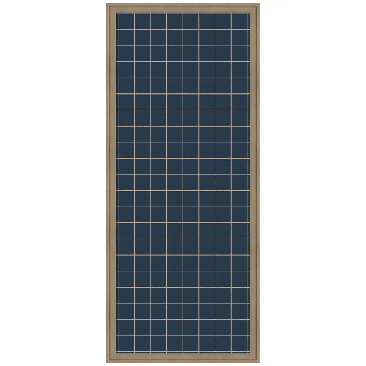 Bulletin Board - Framed Fabric Pinboard Navy Blue Plaid - Wall Organization - Florence Light Brown / 18 x 42