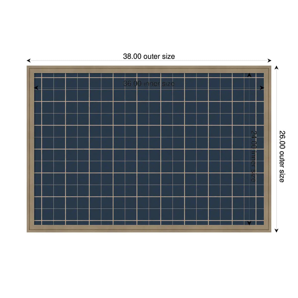 Bulletin Board - Framed Fabric Pinboard Navy Blue Plaid - Wall Organization - kateandlaurel