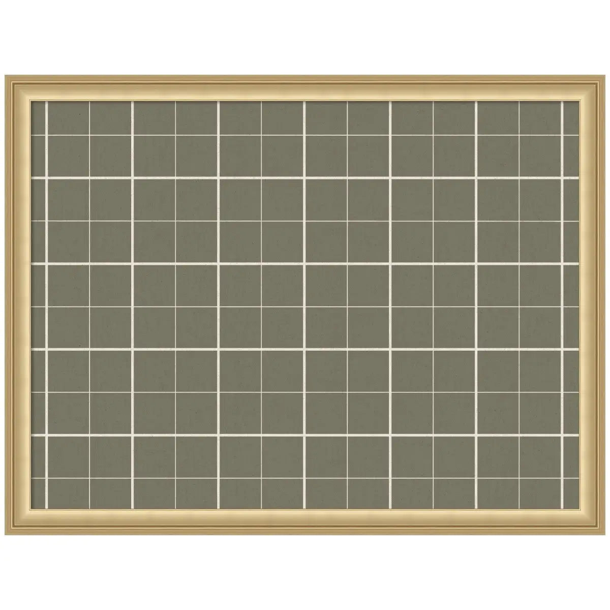 Bulletin Board - Framed Fabric Pinboard Sage Green Plaid - Wall Organization - Florence Gold / 26 x 20 - kateandlaurel