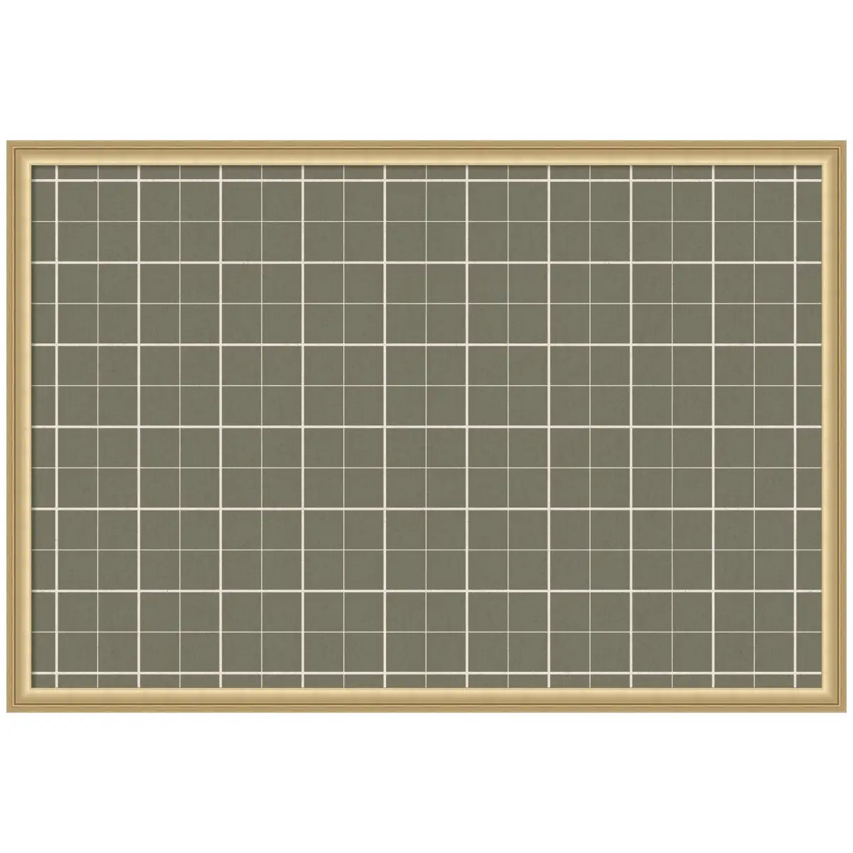 Bulletin Board - Framed Fabric Pinboard Sage Green Plaid - Wall Organization - Florence Gold / 38 x 26 - kateandlaurel