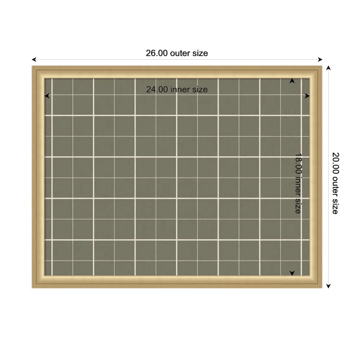 Bulletin Board - Framed Fabric Pinboard Sage Green Plaid - Wall Organization - kateandlaurel