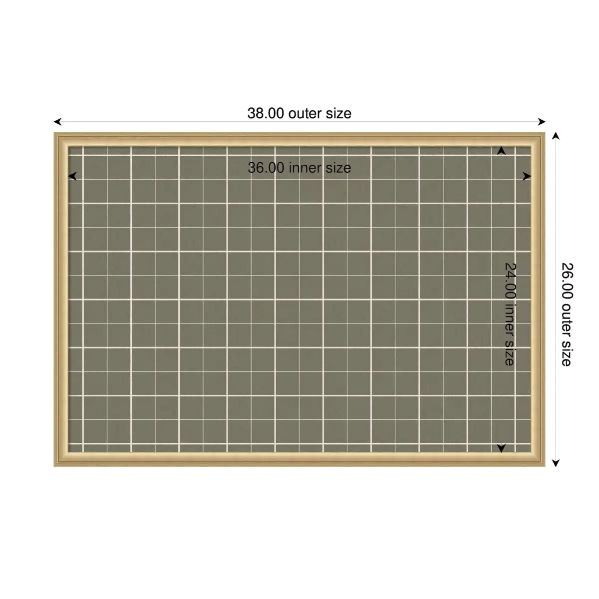 Bulletin Board - Framed Fabric Pinboard Sage Green Plaid - Wall Organization - kateandlaurel