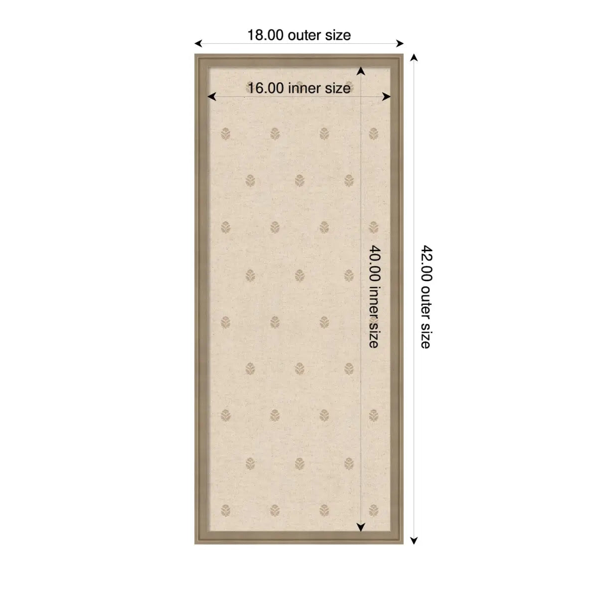 Bulletin Board - Pinboard Beige Botanical Block Print - kateandlaurel