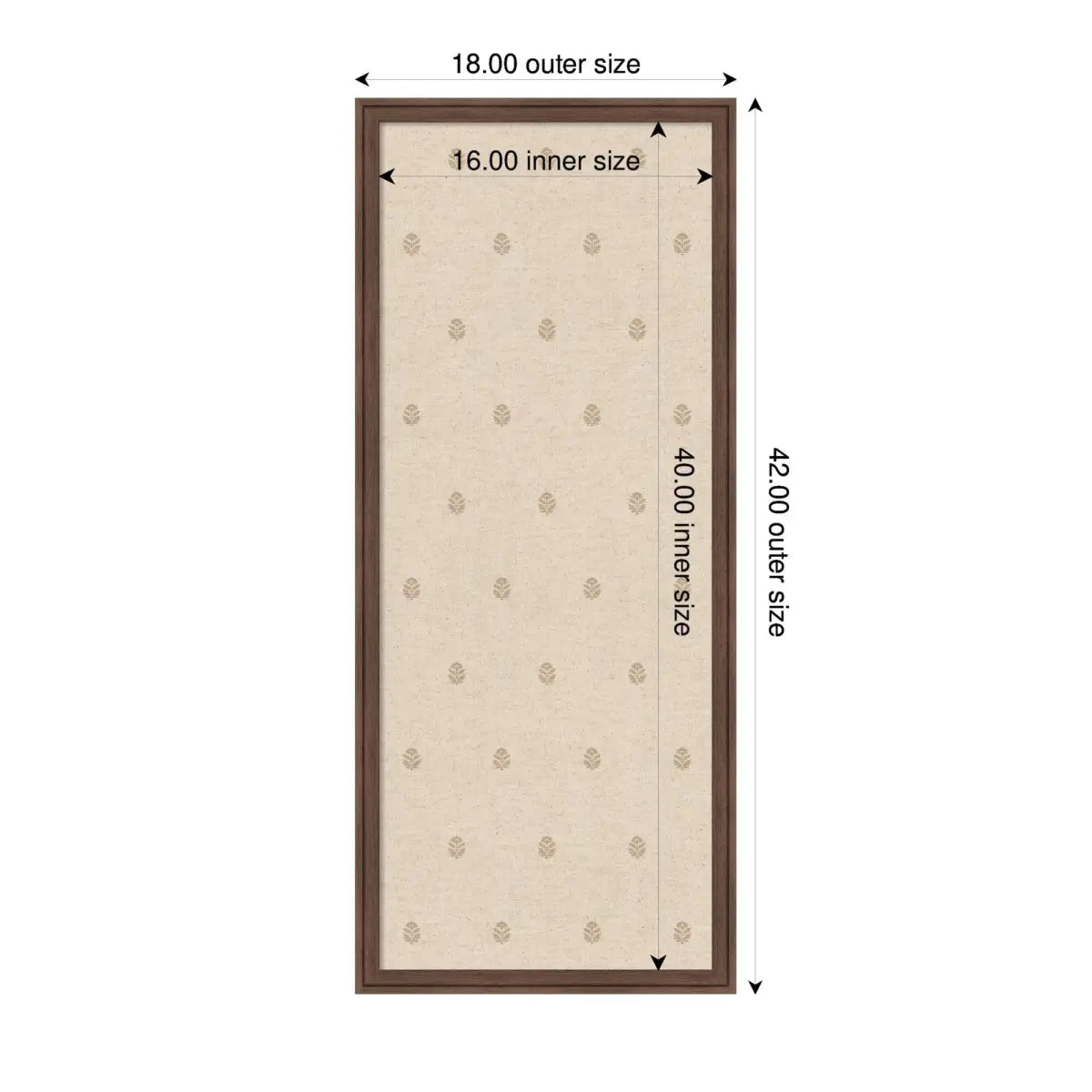 Bulletin Board - Pinboard Beige Botanical Block Print - kateandlaurel