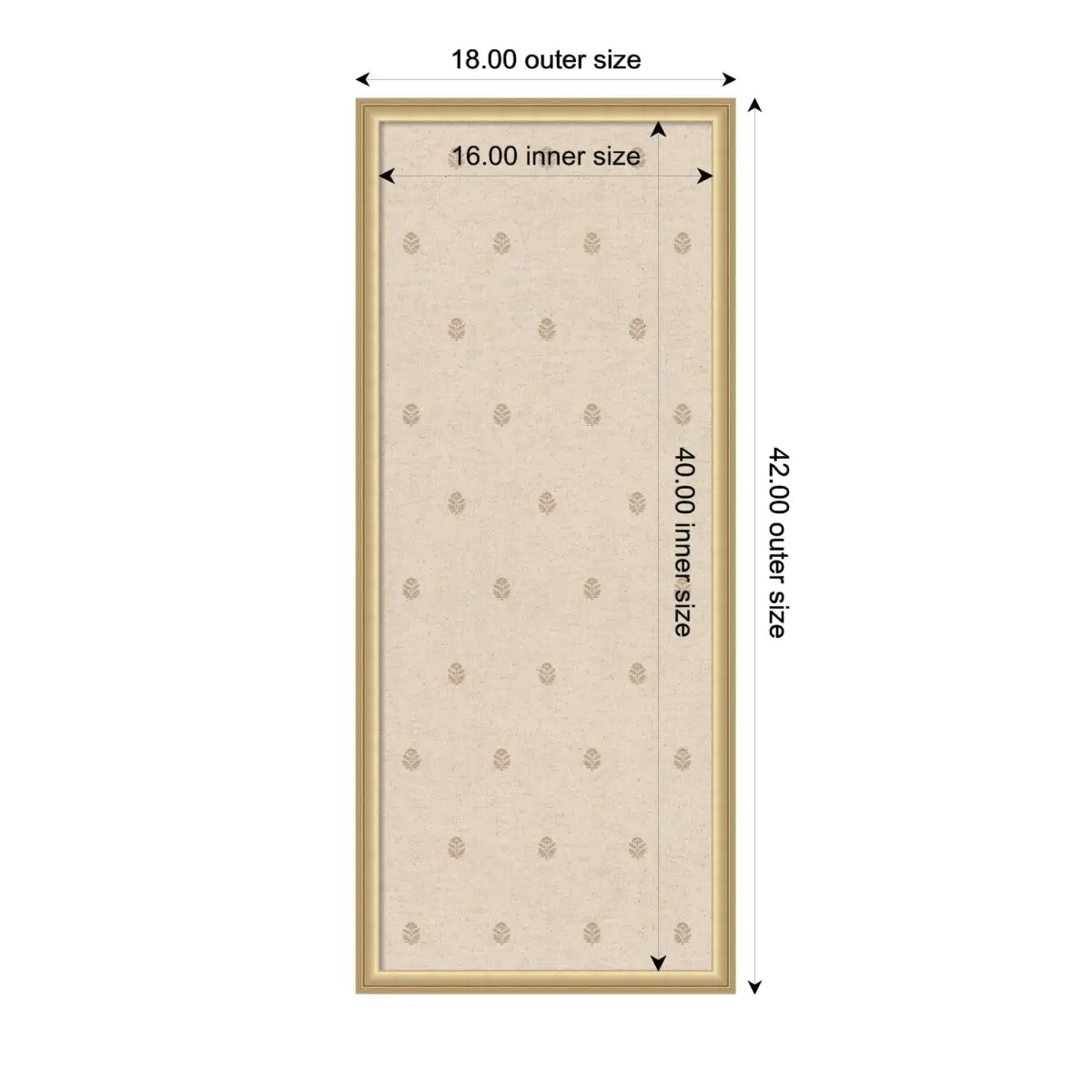 Bulletin Board - Pinboard Beige Botanical Block Print - kateandlaurel