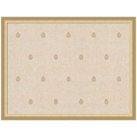 Bulletin Board - Pinboard Beige Botanical Block Print - Florence Gold / 26x20 - kateandlaurel