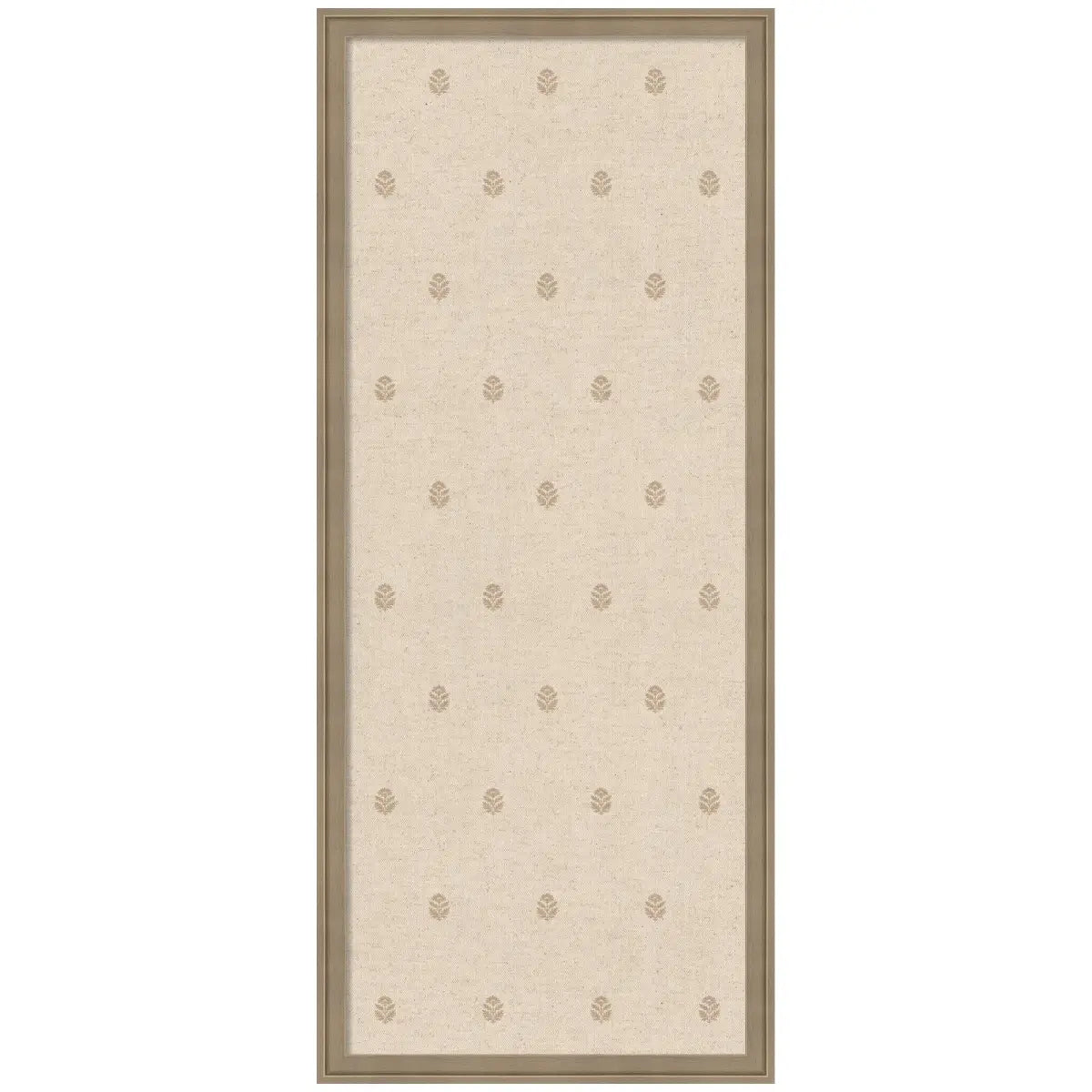 Bulletin Board - Pinboard Beige Botanical Block Print - Florence Light Brown / 18x42 - kateandlaurel