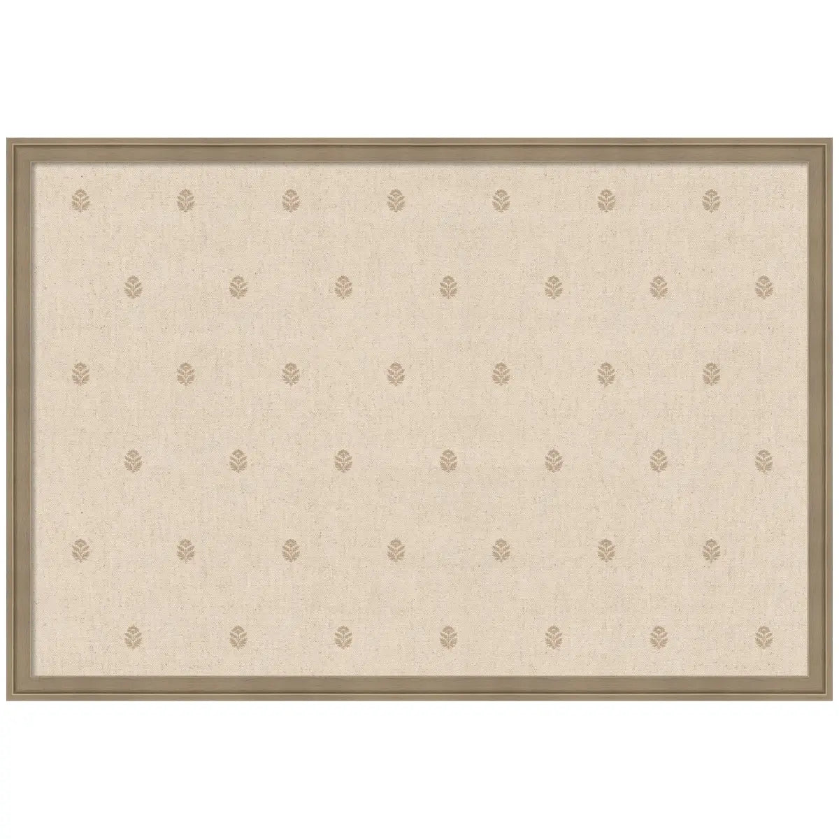 Bulletin Board - Pinboard Beige Botanical Block Print - Florence Light Brown / 38x26 - kateandlaurel