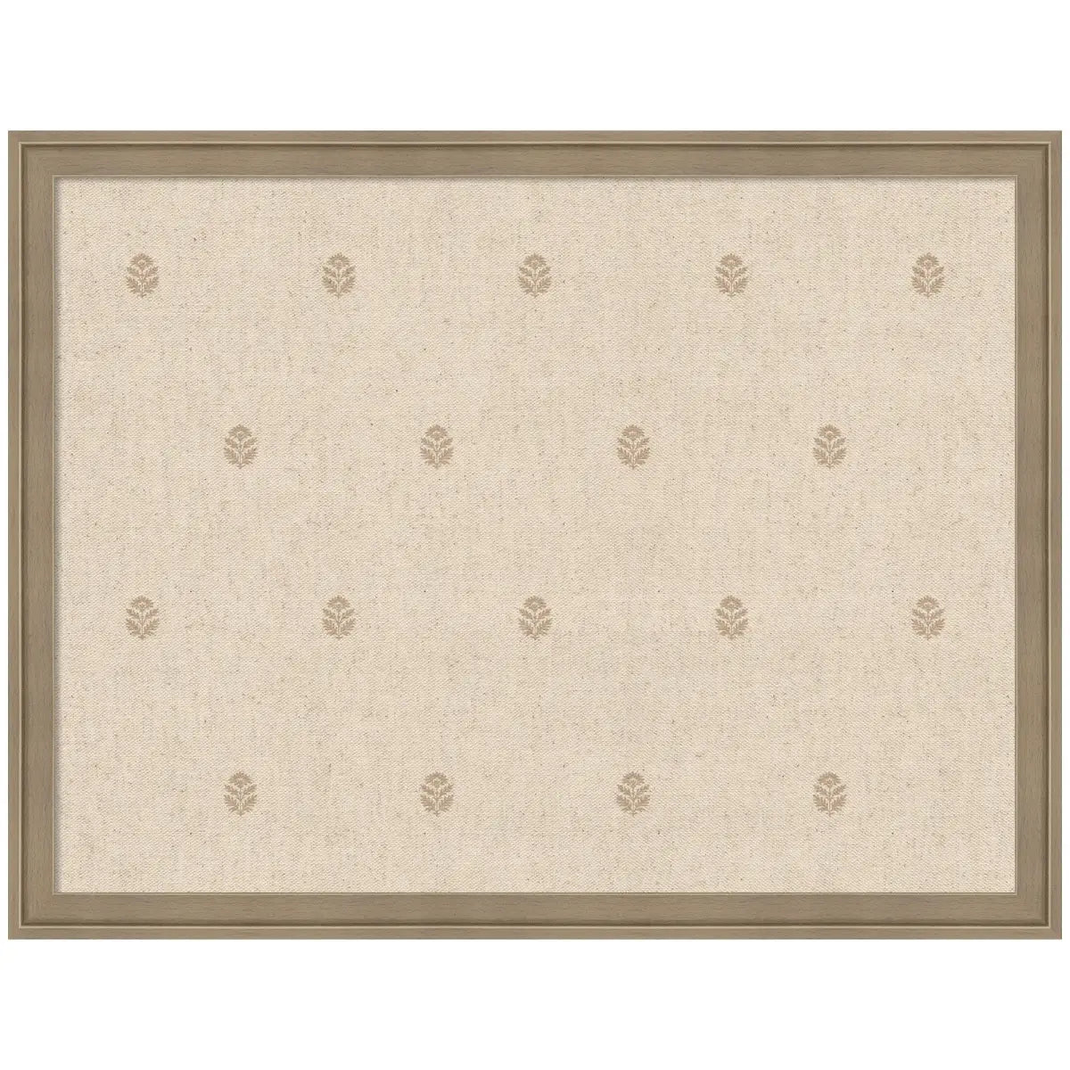 Bulletin Board - Pinboard Beige Botanical Block Print - Florence Light Brown / 26x20 - kateandlaurel