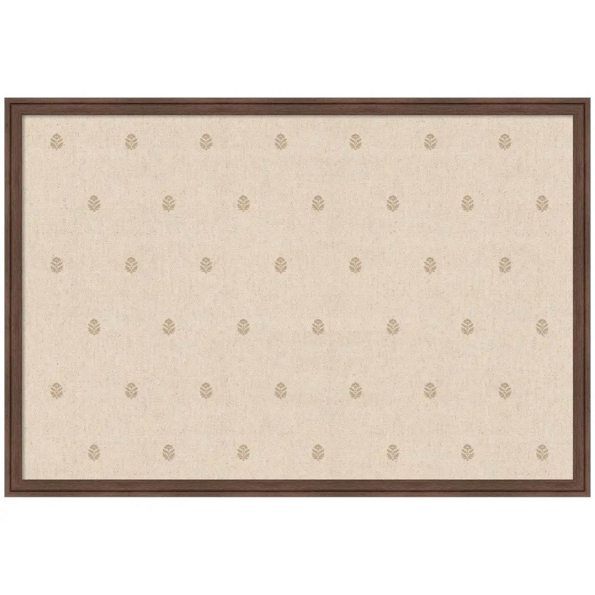Bulletin Board - Pinboard Beige Botanical Block Print - Florence Medium Brown / 38x26 - kateandlaurel