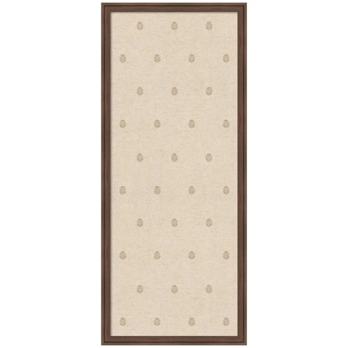 Bulletin Board - Pinboard Beige Botanical Block Print - Florence Medium Brown / 18x42 - kateandlaurel