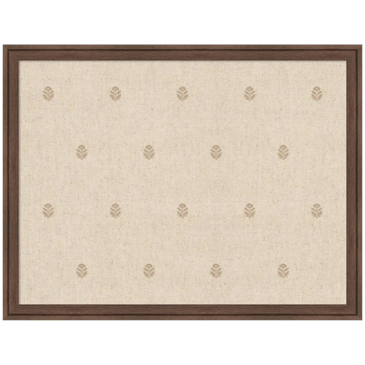 Bulletin Board - Pinboard Beige Botanical Block Print - Florence Medium Brown / 26x20 - kateandlaurel