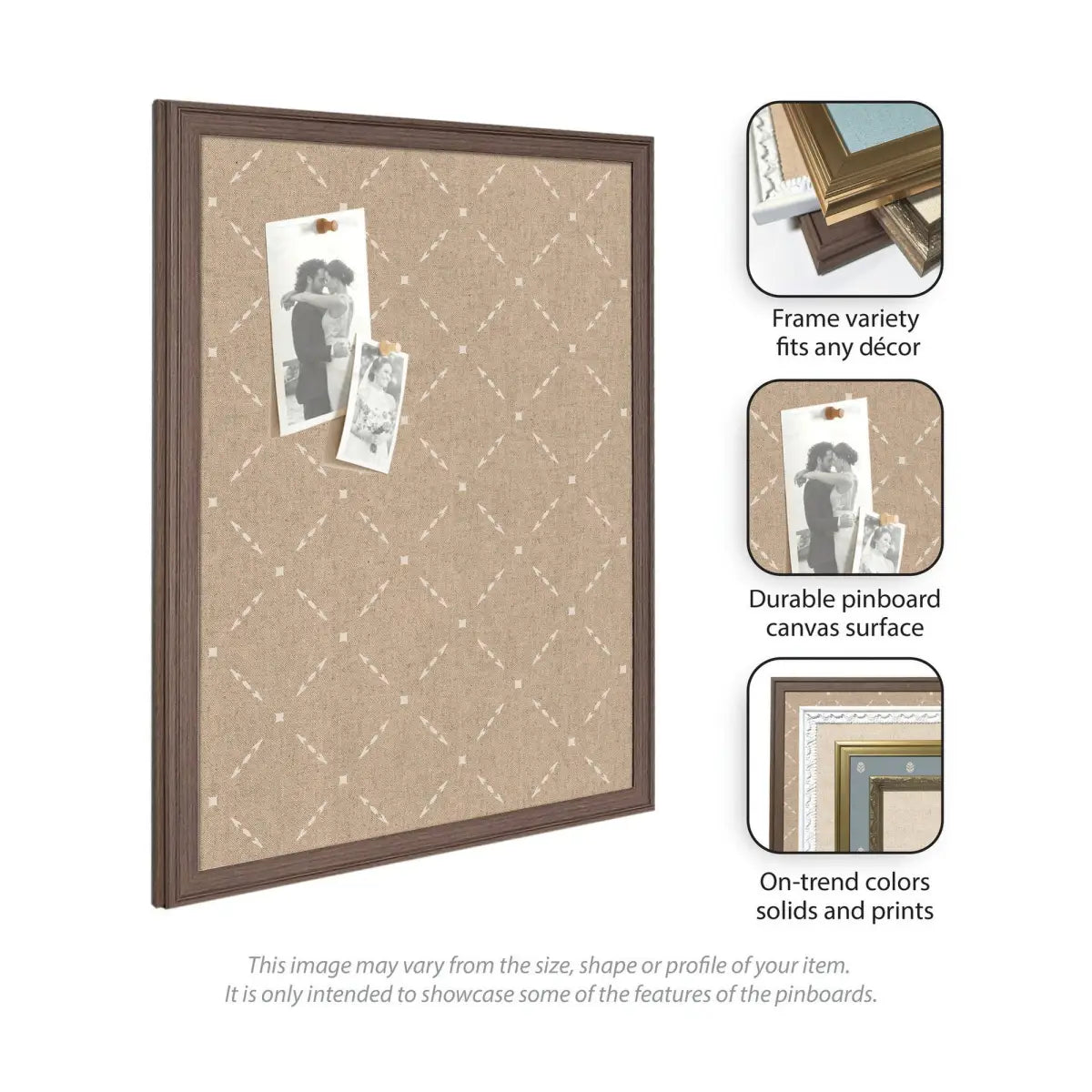 Bulletin Board - Pinboard Beige Lattice Pattern - kateandlaurel