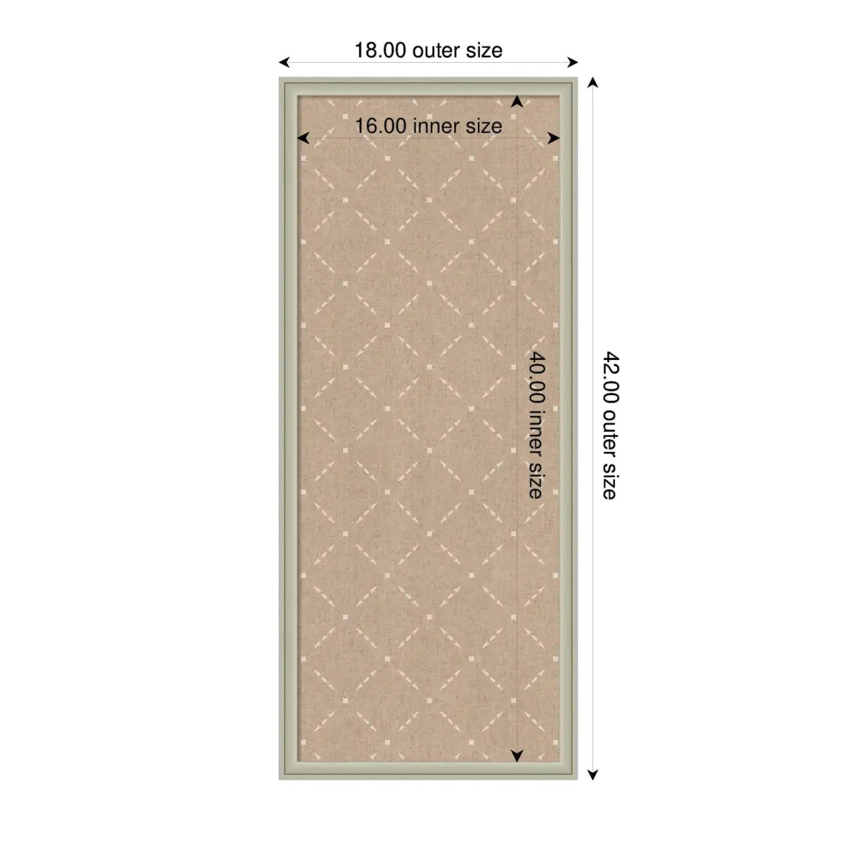 Bulletin Board - Pinboard Beige Lattice Pattern - kateandlaurel