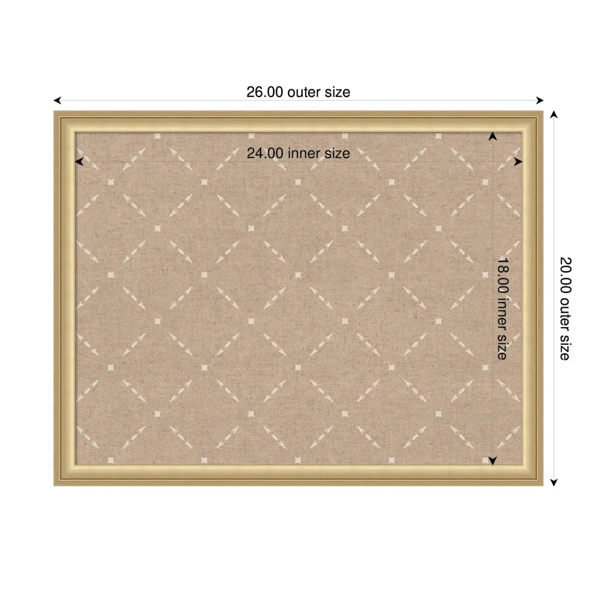 Bulletin Board - Pinboard Beige Lattice Pattern - kateandlaurel