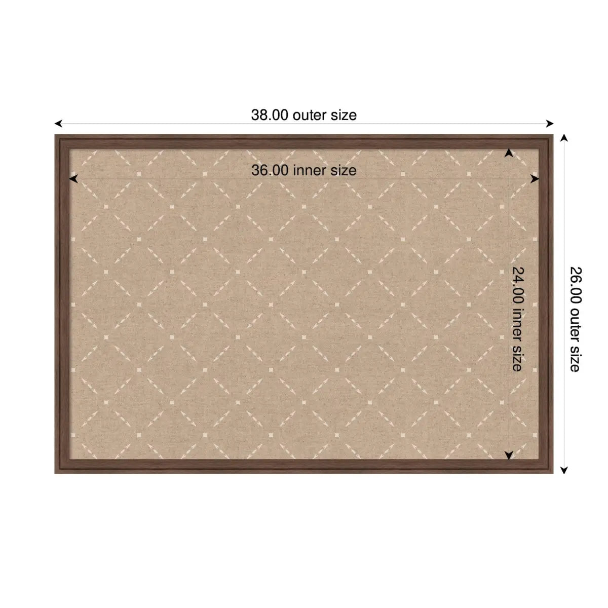 Bulletin Board - Pinboard Beige Lattice Pattern - kateandlaurel