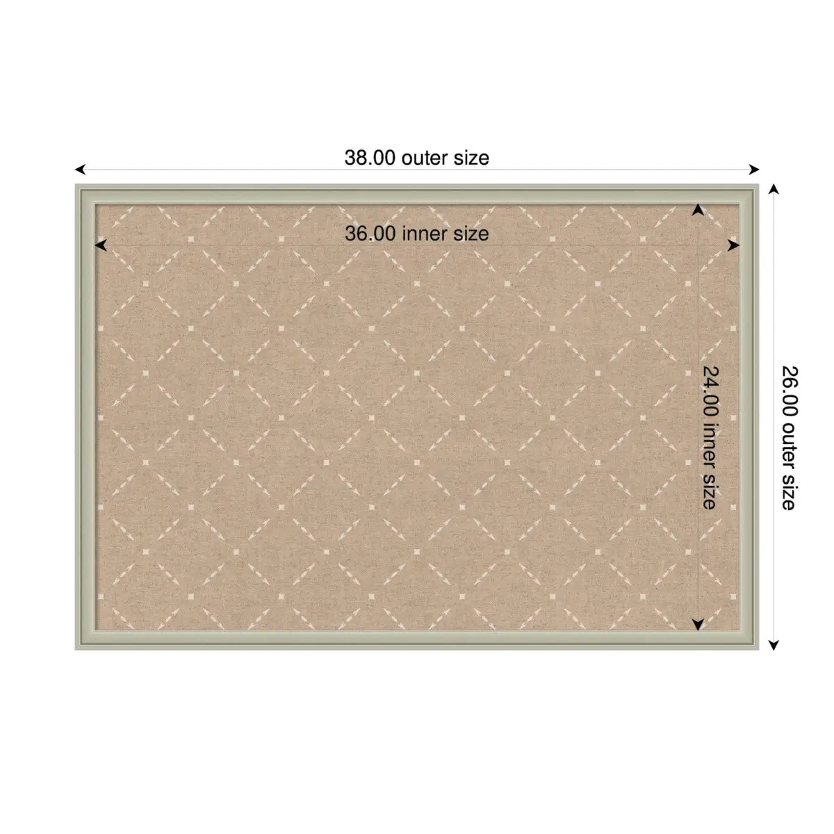 Bulletin Board - Pinboard Beige Lattice Pattern - kateandlaurel