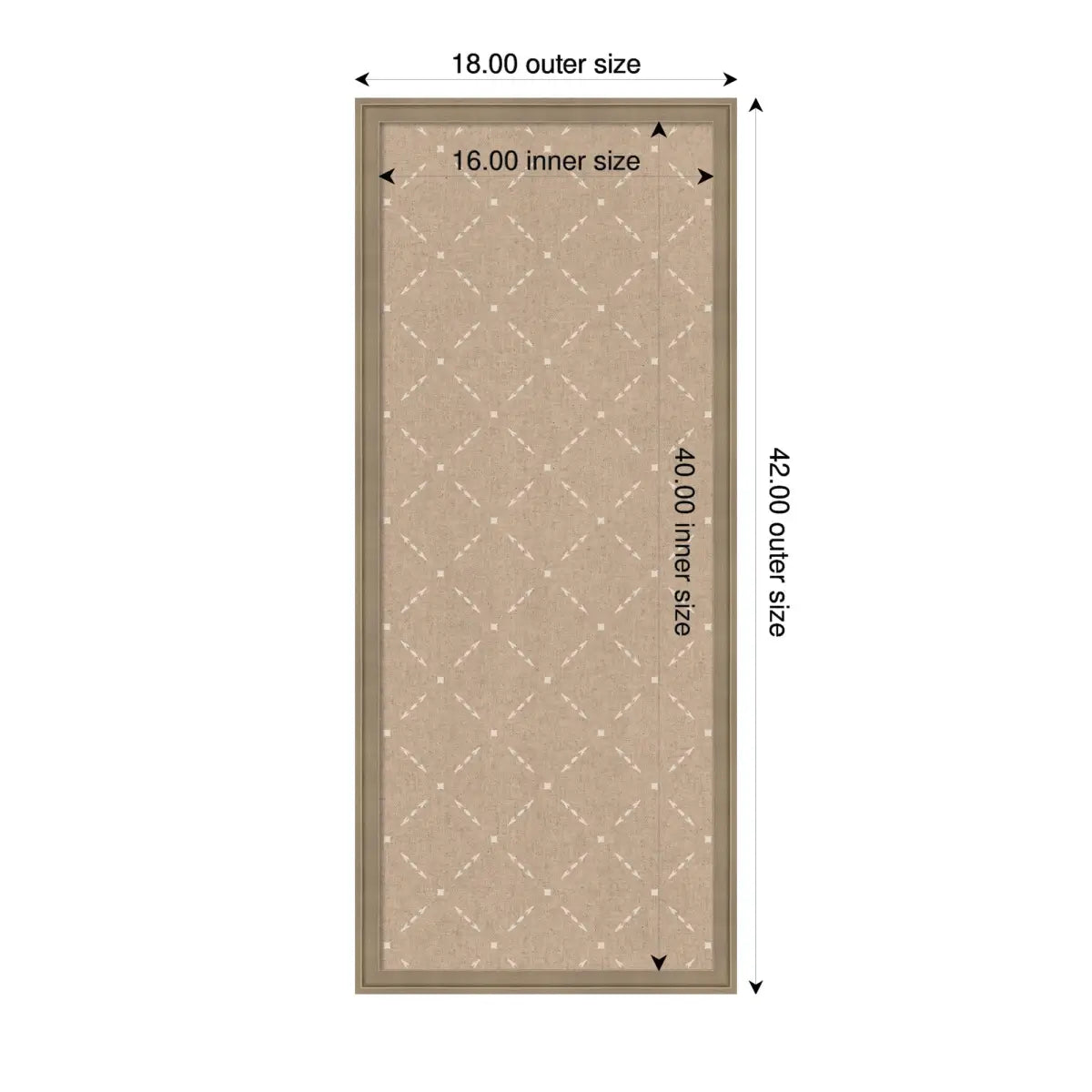 Bulletin Board - Pinboard Beige Lattice Pattern - kateandlaurel