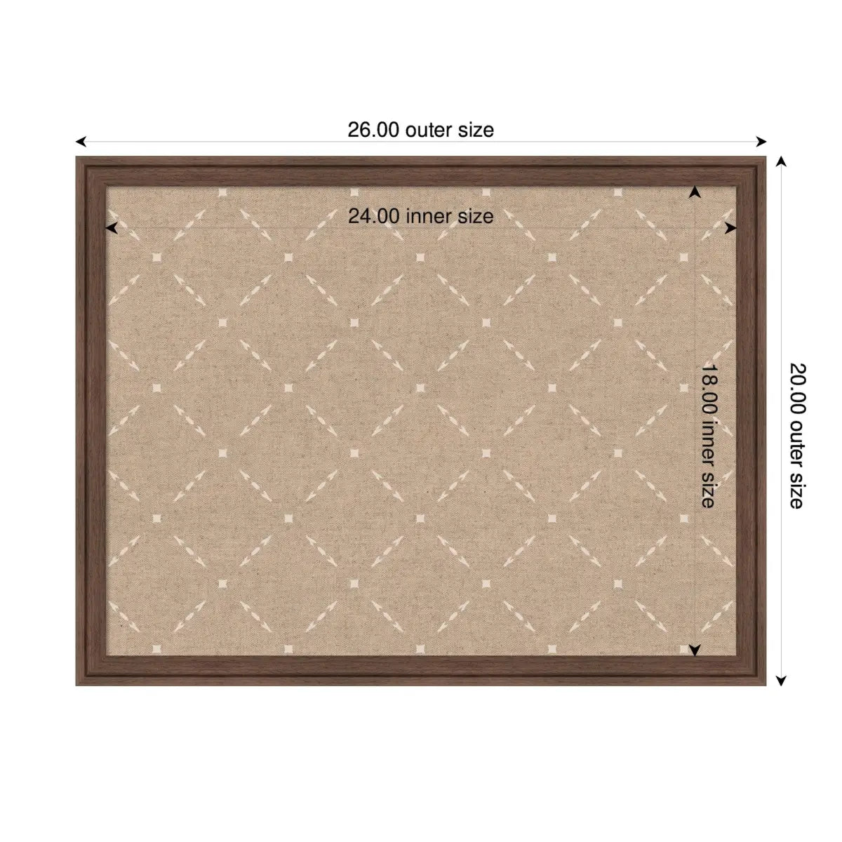Bulletin Board - Pinboard Beige Lattice Pattern - kateandlaurel