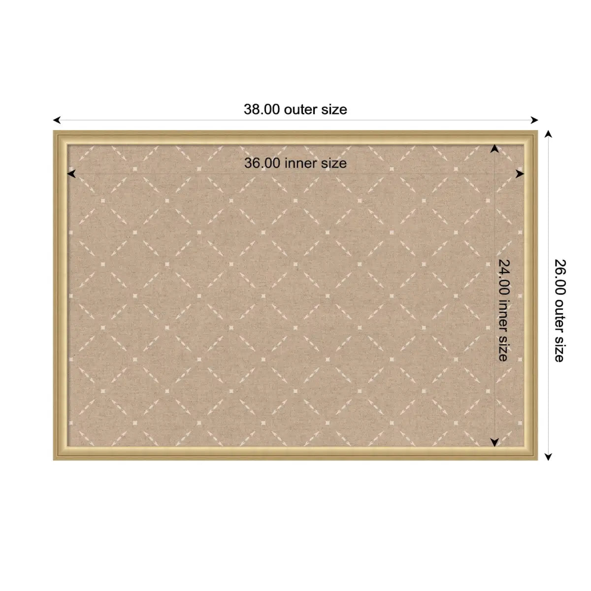 Bulletin Board - Pinboard Beige Lattice Pattern - kateandlaurel