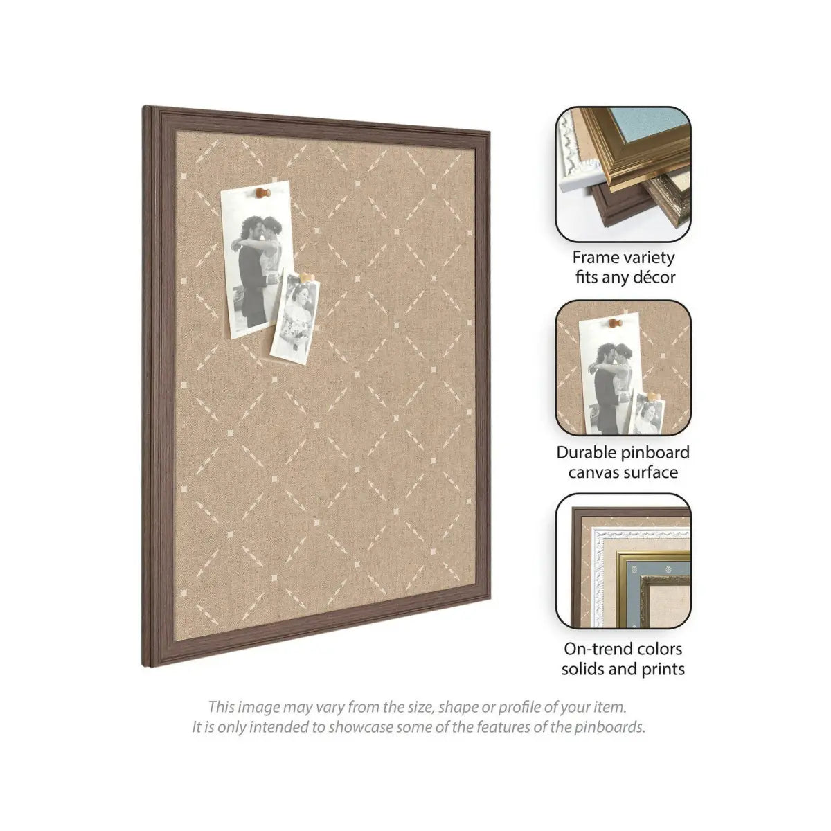 Bulletin Board - Pinboard Beige Lattice Pattern - kateandlaurel