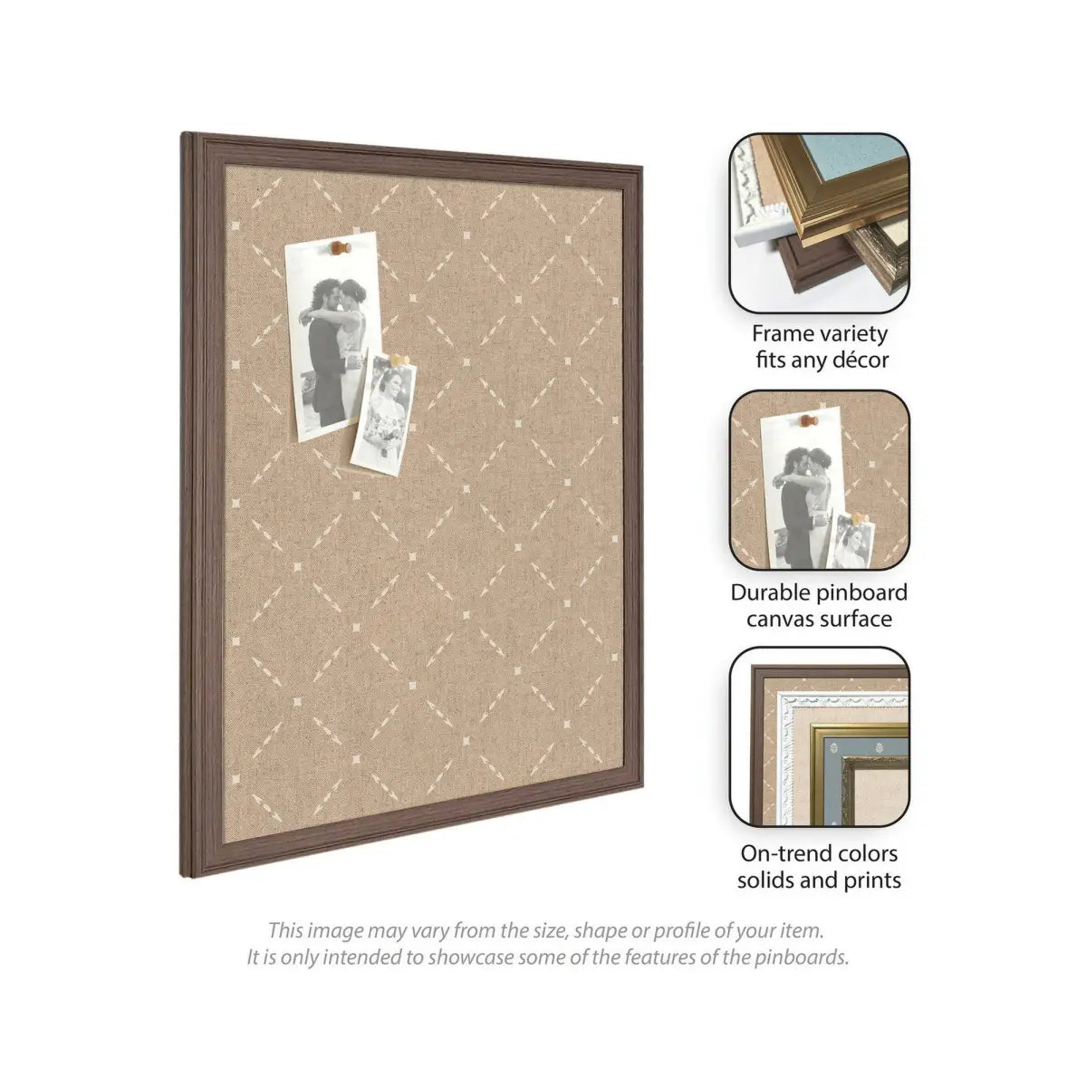Bulletin Board - Pinboard Beige Lattice Pattern - kateandlaurel