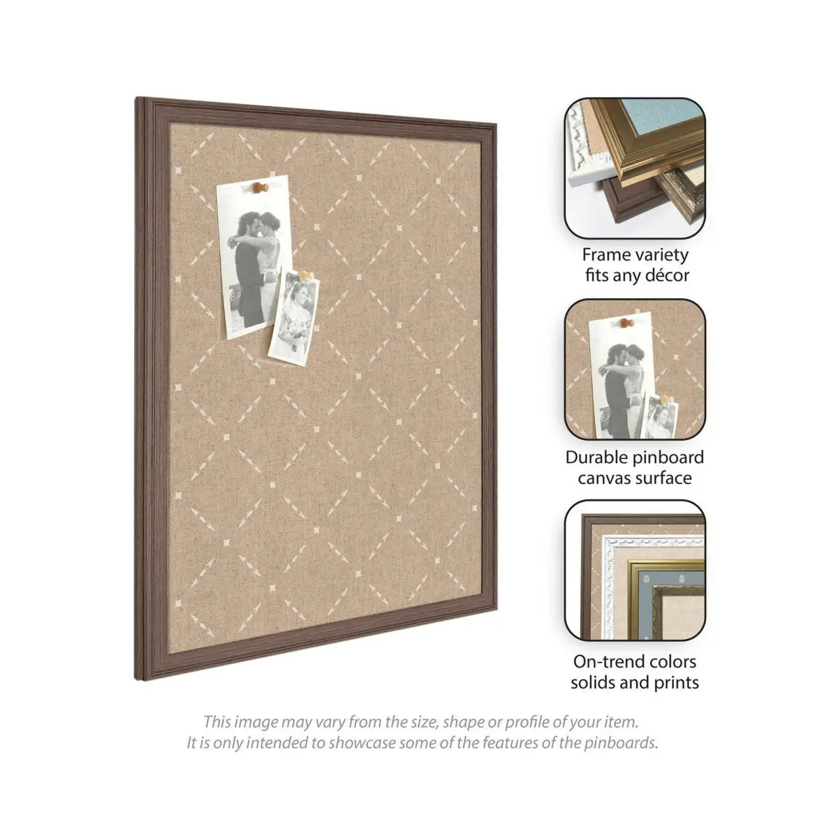 Bulletin Board - Pinboard Beige Lattice Pattern - kateandlaurel