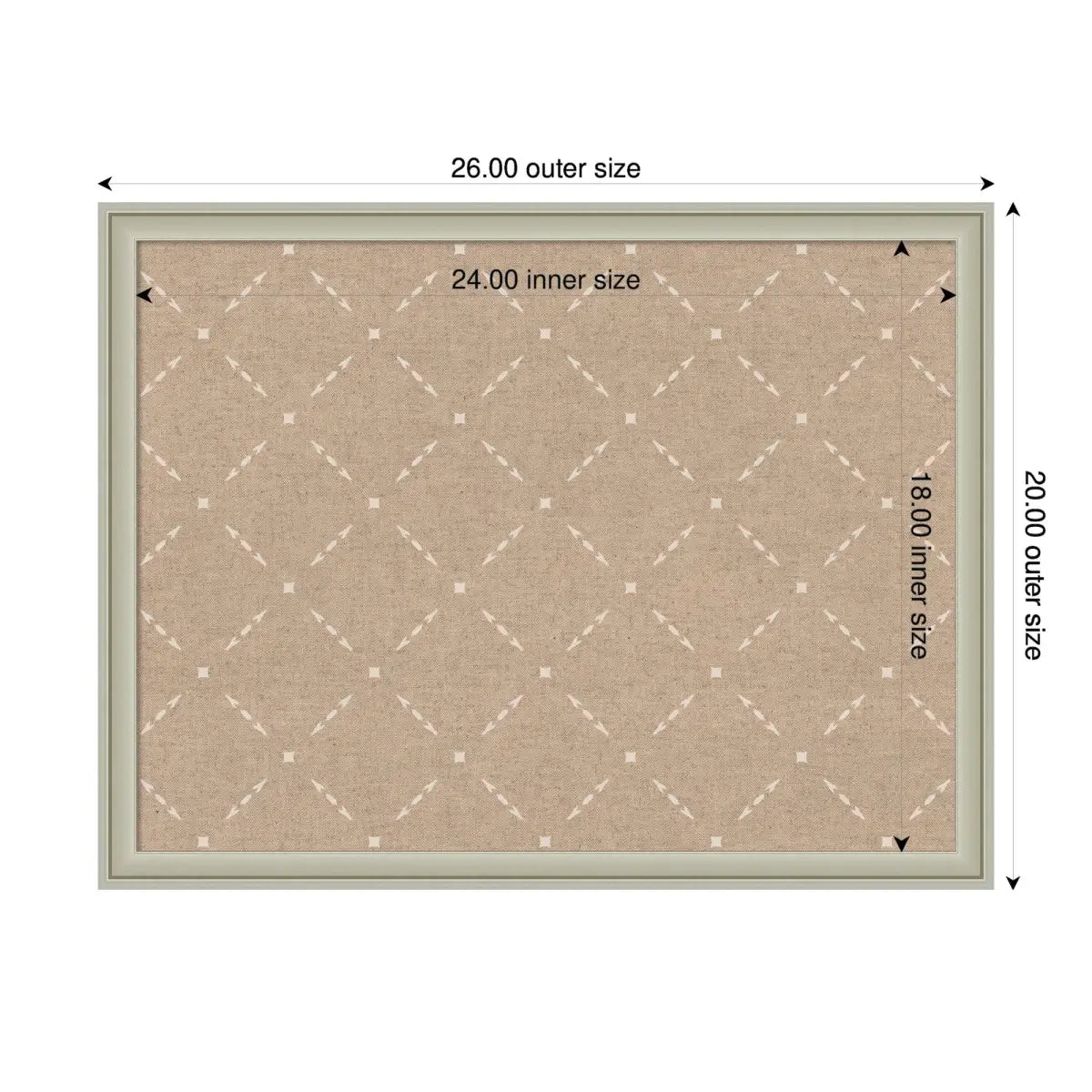 Bulletin Board - Pinboard Beige Lattice Pattern - kateandlaurel